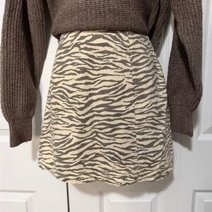 Alter’d State Zebra Print Mini Skirt – Size Medium